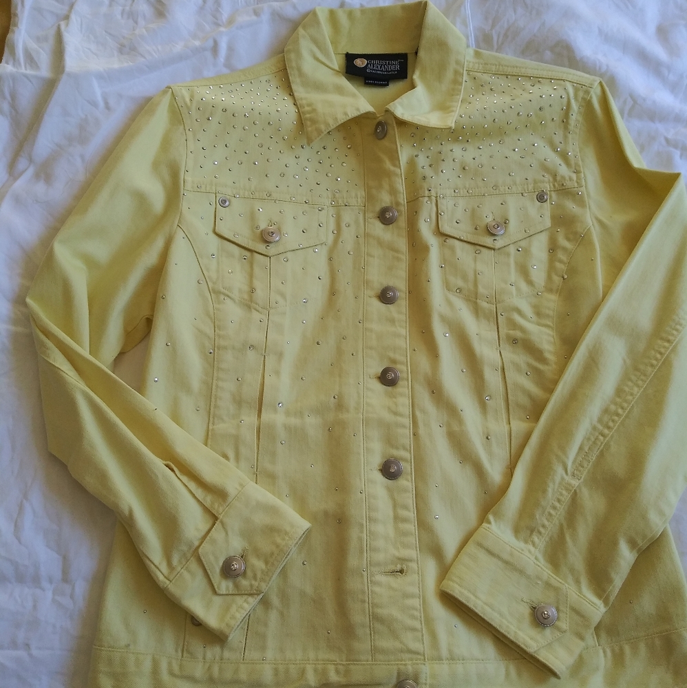 Yellow denim jacket